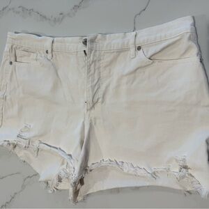White Distressed Women’s Denim Shorts